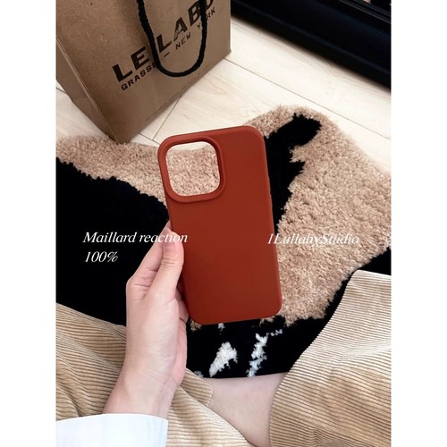 耐脏软糯红豆栗子色适用15小米14手机壳13液态硅胶12s美拉德k70红米K60e橡皮擦至尊版k80全包note13pro+防摔