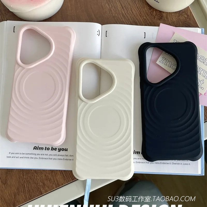 波漾磁吸无线充电适用华为mate70手机壳60pro液态硅胶Pura70pro+高级感ultra网红色防摔MagSafe软糯casetify图片
