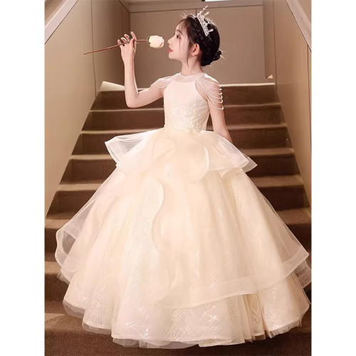 高端女童夏季公主晚礼服花童