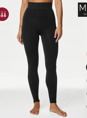 英国M&S马莎玛莎250D冬季女科技红外加热加绒加厚高腰高弹保暖裤