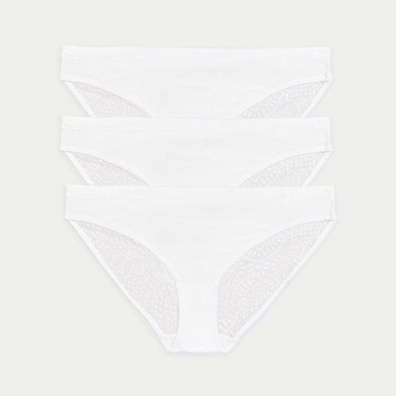 英国马莎M&S代购女士bikini蕾丝性感比基尼低腰三角内裤环保面料