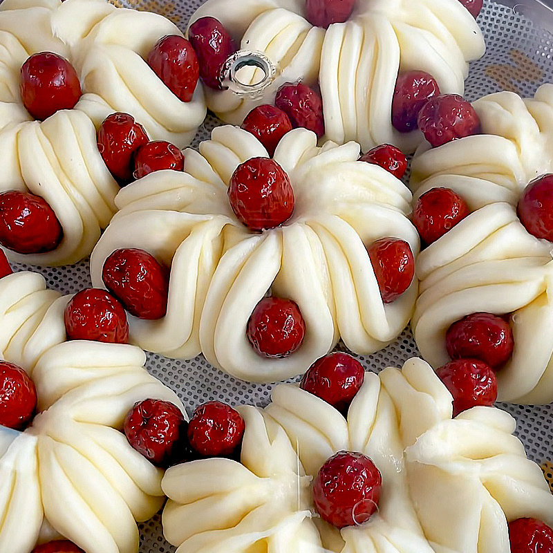 手工花式红枣花糕250g闰月留娘枣糕饽饽山东馒头中式花馍年货礼物