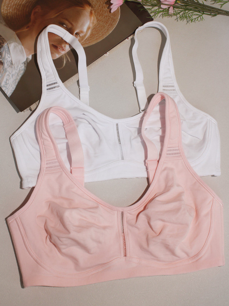 推荐无钢圈无海绵纯棉超薄文胸内衣女亲肤无压力全罩杯大码胸罩