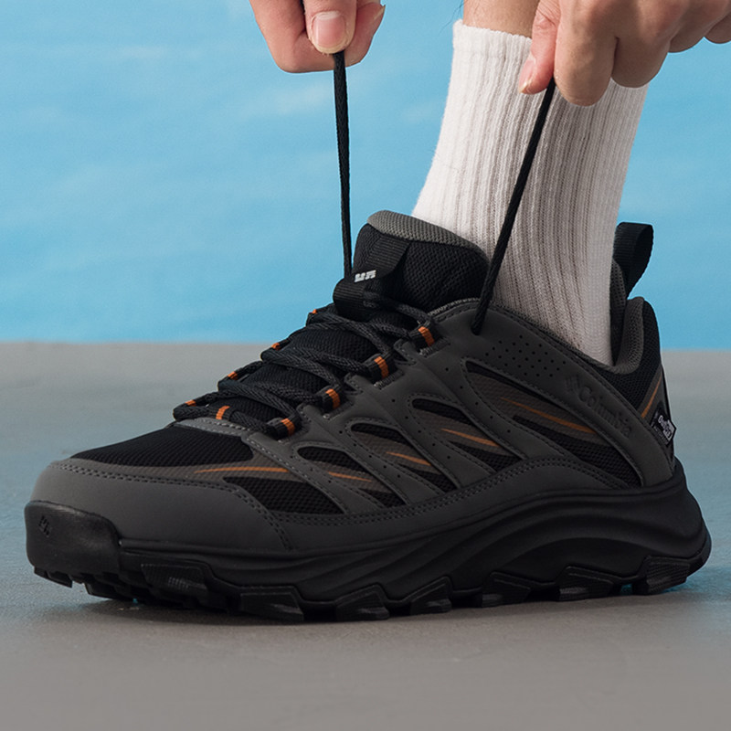 哥伦比亚徒步鞋男冬季新款户外低帮运动鞋轻便缓震舒适登山鞋