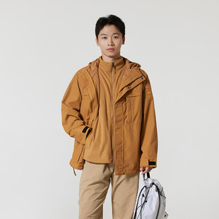 添柏岚连帽三合一外套男装 登山服抓绒内胆宽松夹克A6NG5P47 25冬季