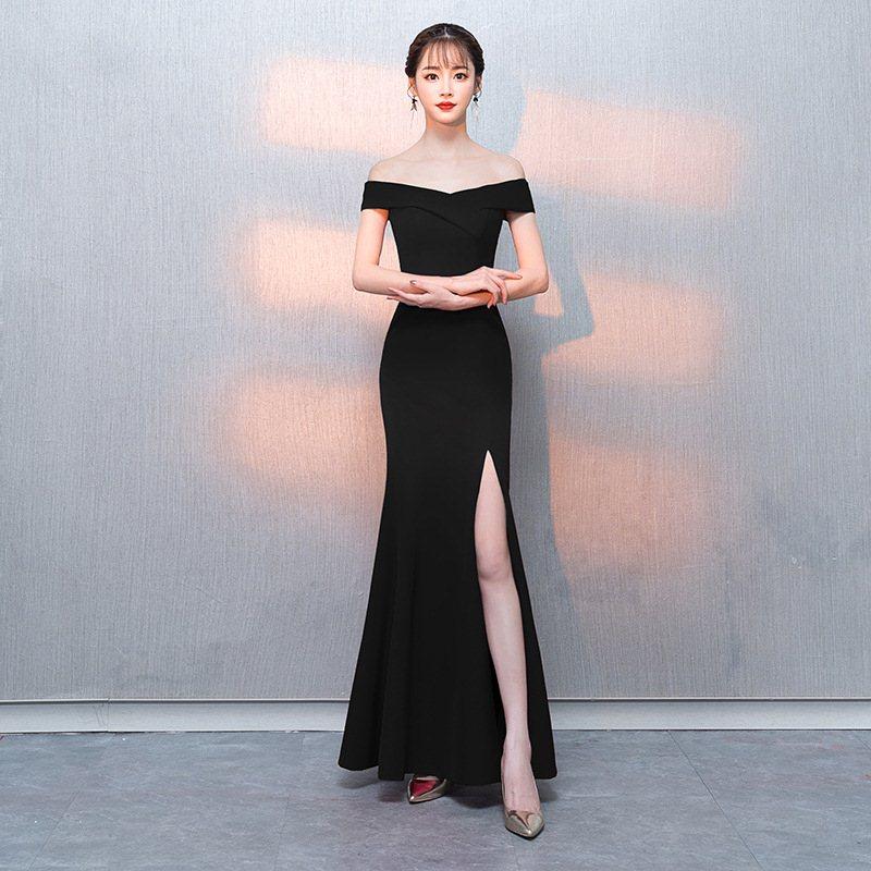 晚礼服女2018新款秋性感一字肩宴会长款鱼尾主持人连衣裙修身显瘦|ruв категории Женская одежда, Cвадебные платья, свадебное платье - от Buy2taobao.com для оказания профессиональной услуги покупки агента Taobao