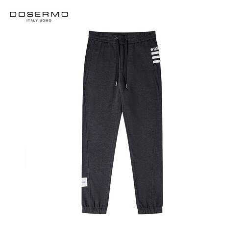 丹西摩（DOSERMO）轻奢男装针织运动裤秋新款运动裤直筒休闲裤
