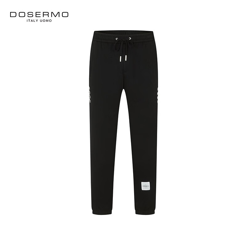 丹西摩(DOSERMO)轻奢男装运动裤抽绳休闲裤字母织唛装饰
