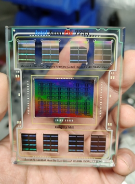 intel英特尔至强xeon phi 7295 CPU晶圆摆件集成电路芯片半导体
