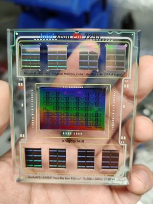 intel英特尔至强xeon phi 7295 CPU晶圆摆件集成电路芯片半导体