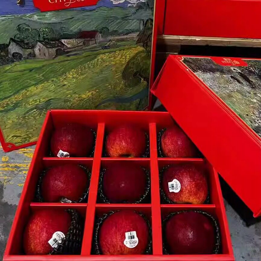 新西兰进口爱妃苹果envy中果9粒联名款当季高档水果包邮送礼礼盒