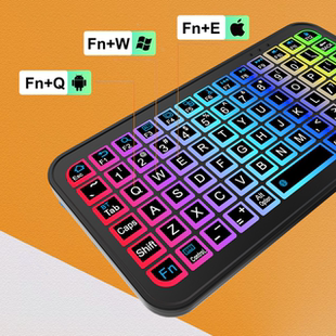 新款 彩色背光键盘 热销无线蓝牙键盘平板手机笔记本电脑兼容便携式