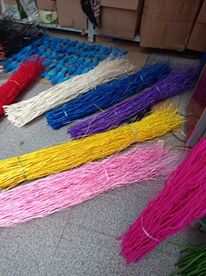 干枝龙柳树枝新年田园风格装饰插花隔断橱窗彩柳花枝花材95cm10装