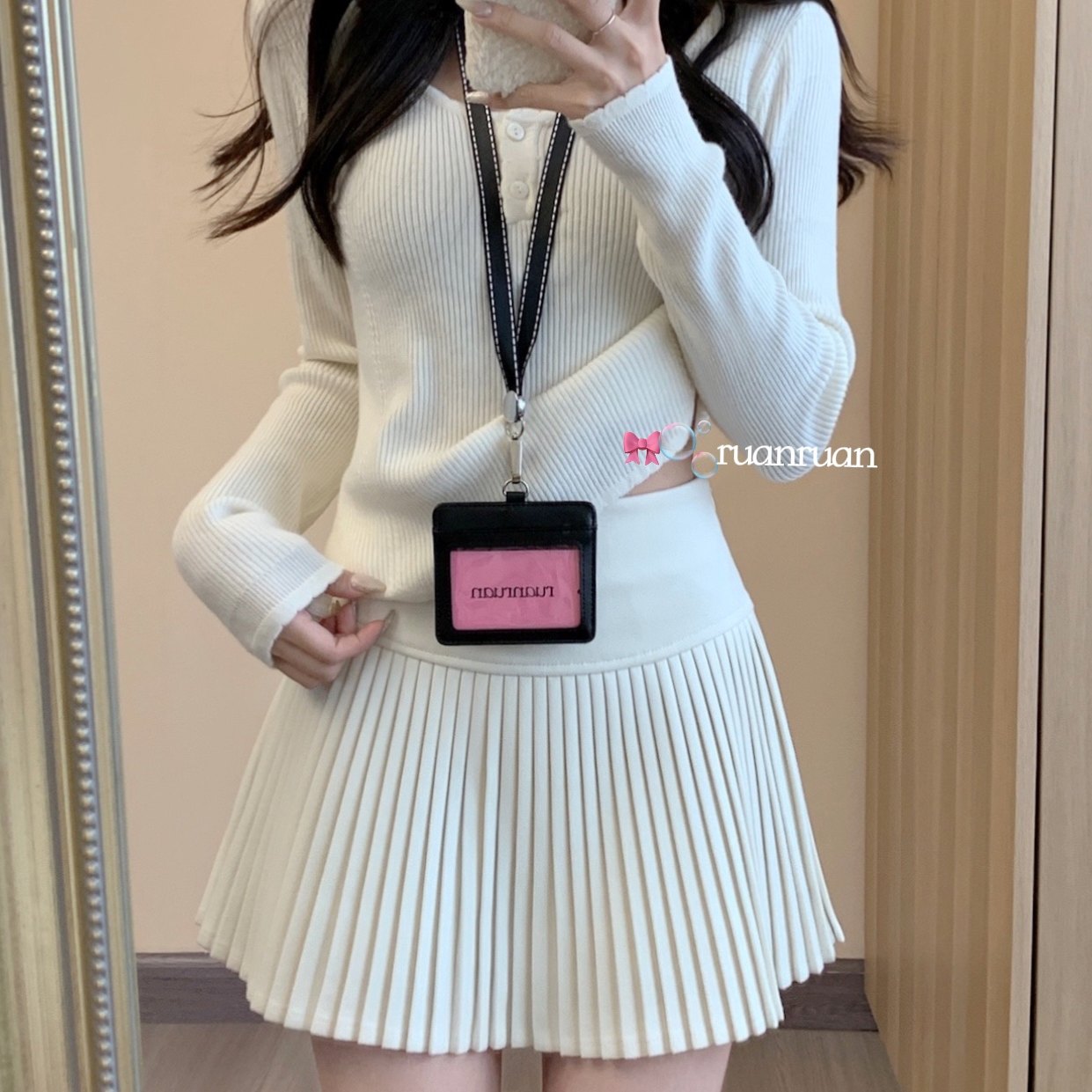 miu系百褶裙半身裙风琴短裙女