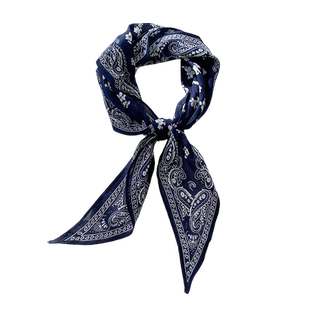 春夏季薄款仿丝三角长条丝巾女发带新款简约领巾复古百搭围巾飘带