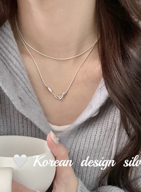 SASA925银锁骨链韩国东大项链
