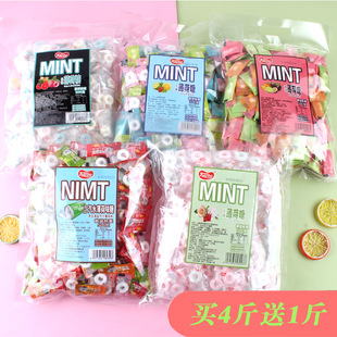 富美多MINT网红有个圈 招待糖果水果接吻糖圈圈糖500g 薄荷糖散装