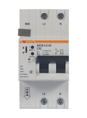 安科瑞智慧空开ASCB1LE-63-C63-4P监测电参量 导轨安装开票