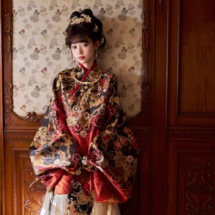 十三余小豆蔻儿[玄马乾坤]马年新年战袍琵琶袖马面裙重工明制汉服