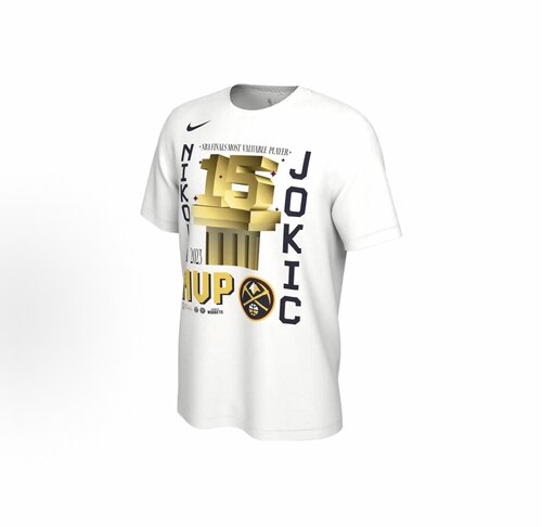 Nike NBA Finals MVP 丹佛掘金队字母图案圆领短袖T恤HF4399-100