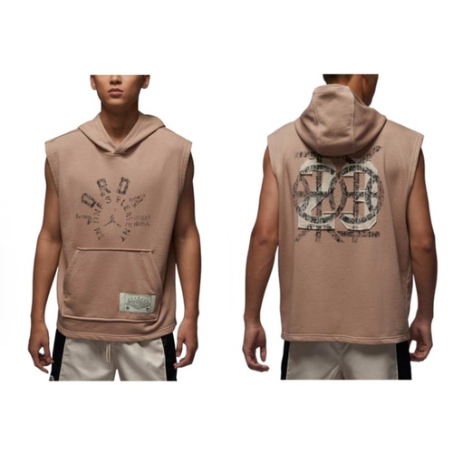 Jordan 日落东单Dri-FIT 篮球连帽背心 男款 卡其色HV1260-200