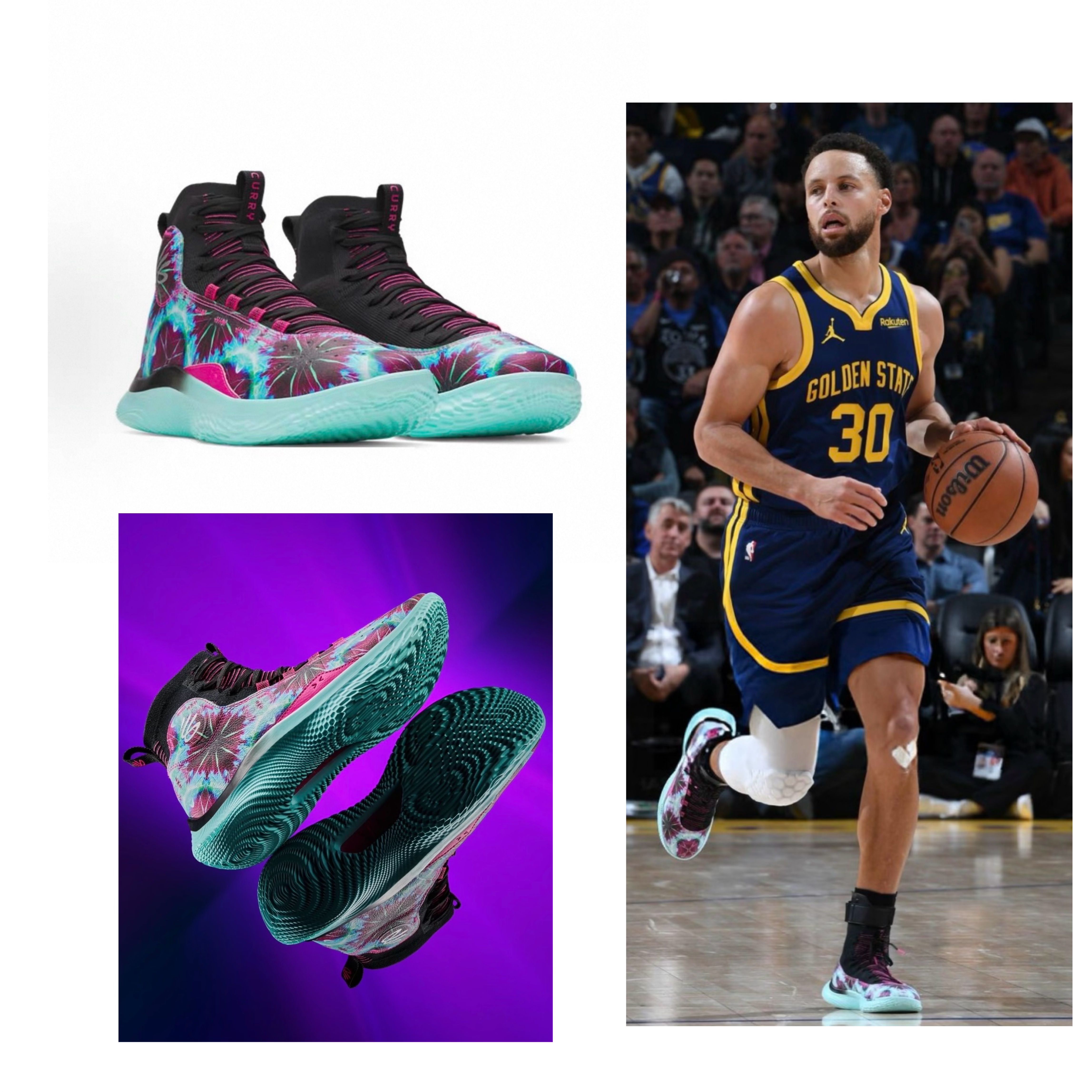 安德玛UA Curry 4 FLOTRO WARDELL MODE PE 篮球鞋3028575-001