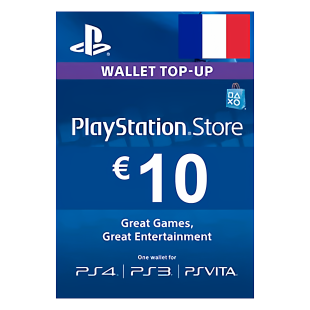 EUR10 Carte Cadeau PlayStation Plus 法国Compte PSN français