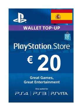 西班牙PSN商店充值卡20EUR欧元 PS5/PS4/PS3 Código de descarga