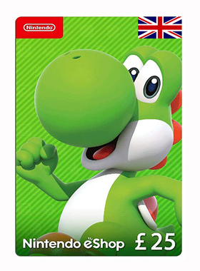Nintendo GBP25 eShop Gift Card (UK) 英服任天堂充值卡25英镑NS