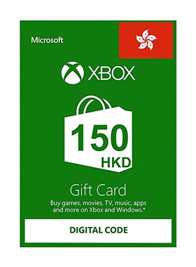 港服Xbox Gift Cards禮品卡150港幣 香港Series X/S禮品卡/預付卡