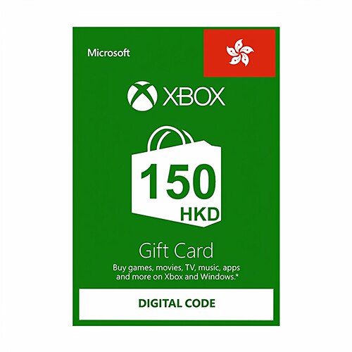 香港微软Xbox禮品卡150HKD預付卡