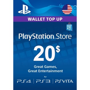USD20 PlayStation Store Gift Card 美服PS Store充值卡20美金