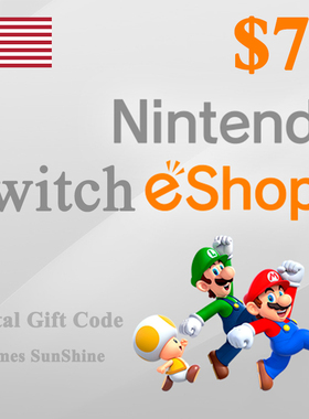 Nintendo eShop Voucher Code 75 dollar USA 美服Switch点卡75刀