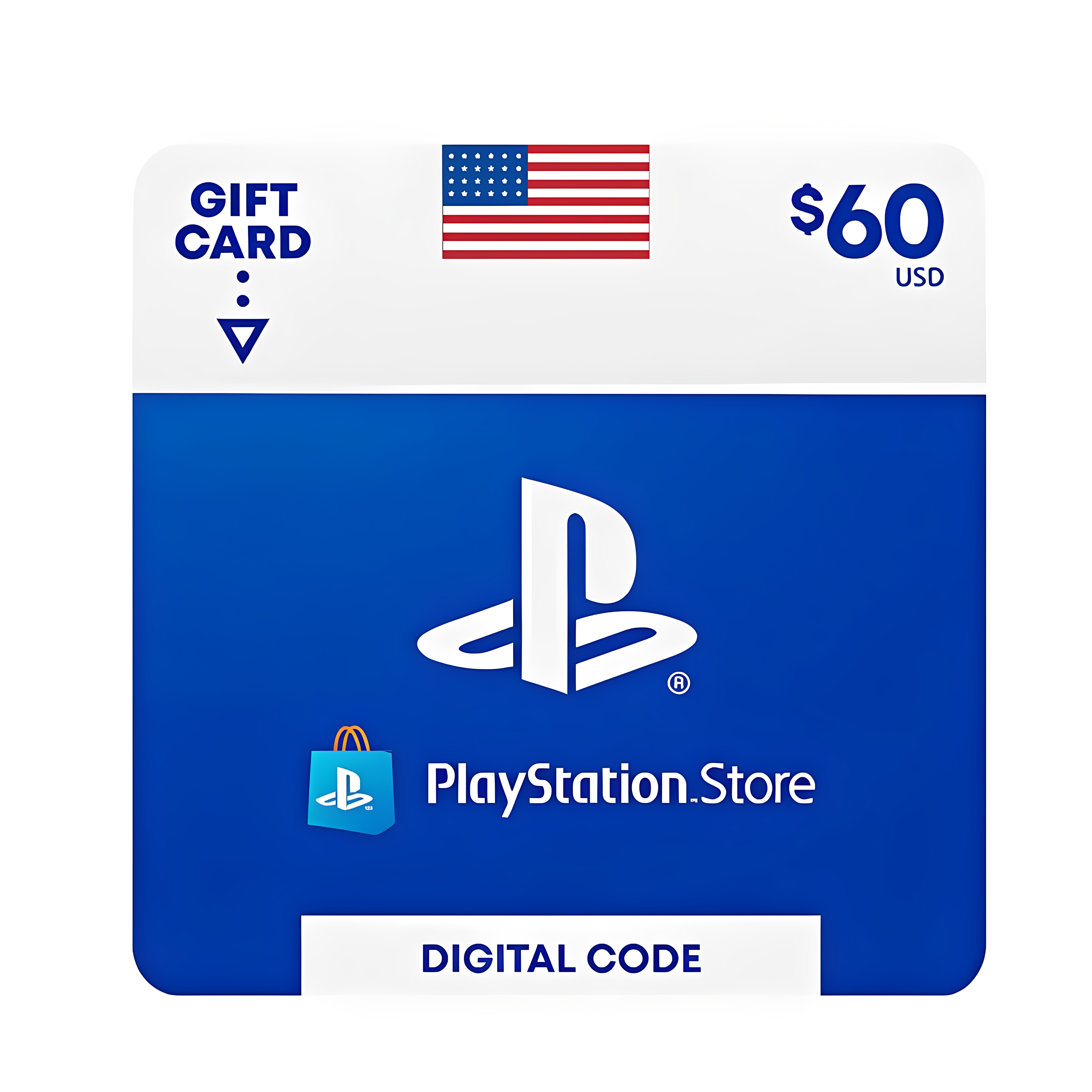 PlayStation PS5 Store Gift Card $60USD 美服PSN充值点卡60美刀