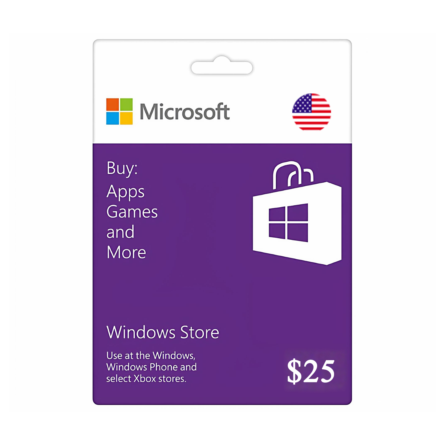 Microsoft Windows Store USD25 美国微软Wins11商店充值卡25美元