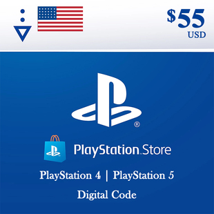 USD55 PS4/PS5 Card 美服充值卡55刀 PSN Code for PlayStation