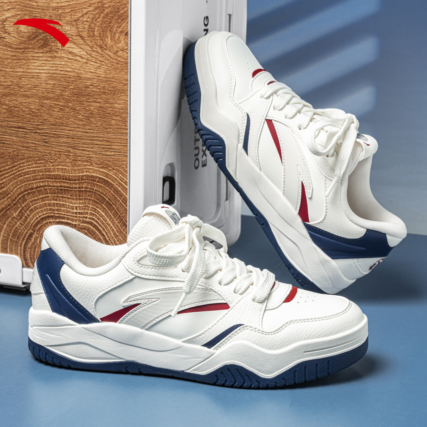安踏波浪4.0丨潮流撞色低帮板鞋