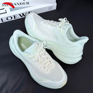 安踏毒刺7运动鞋女鞋2026春季新款绿色厚底初中学生专用跑步鞋女