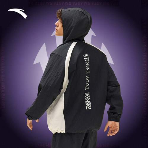 安踏凯里·欧文系列防泼水外套男运动上衣潮流撞色外套172531601