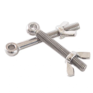 304不锈钢活节螺栓 鱼眼带孔活接螺丝M5M6M8M10M12MM 蝶形螺母套装