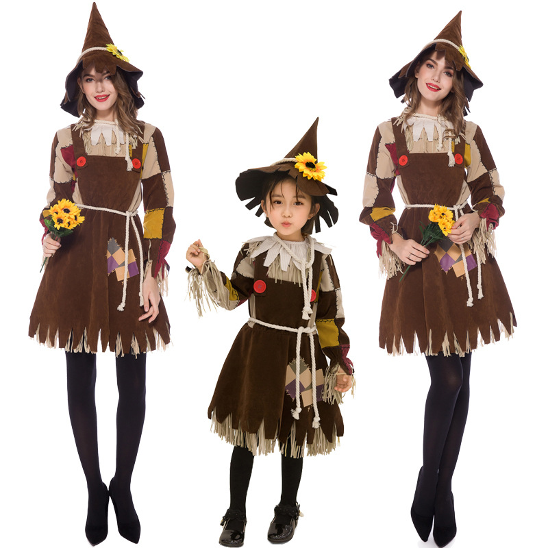 万圣节化妆舞会话剧表演亲子服装COS童话故事绿野仙踪稻草人 服饰