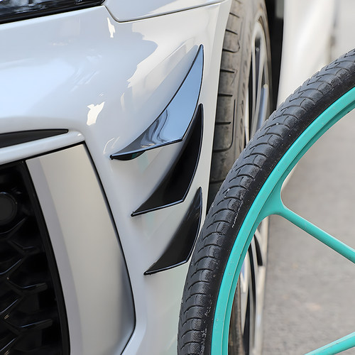 汽车改装通用保险杠防撞胶防擦胶碳纤纹月牙扰流片大包围风刀弯刀