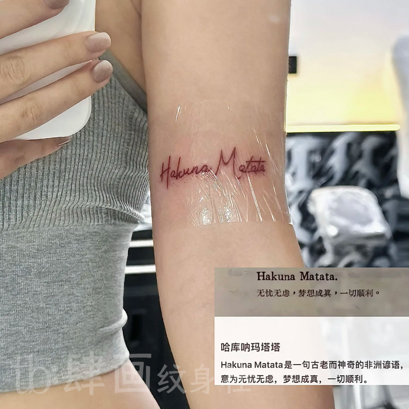 hakunamatata网红爆款纹身贴防水