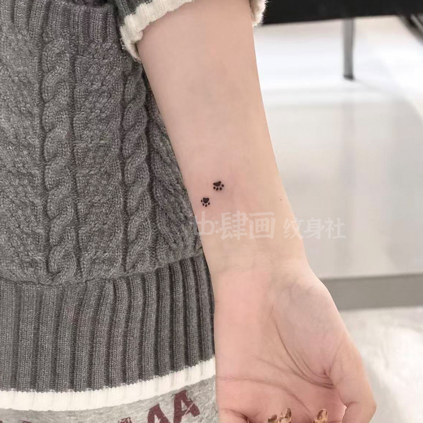 甜酷ins可爱mini小图案手腕脚印草本纹身贴 高级刺青防水持久贴纸