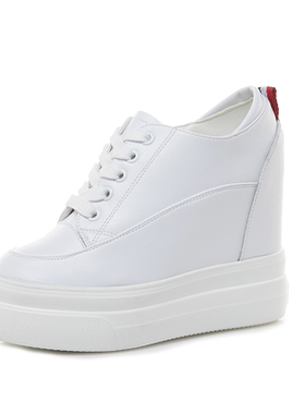 秋季白色内增高女鞋12厘米超高跟