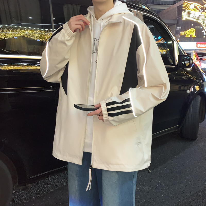 外套男款春秋季潮流夹克痞帅气休闲褂子高级感上衣服潮牌冲锋风衣