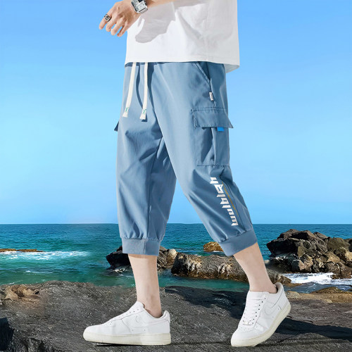 【新品】冰丝七分裤男夏季工装裤