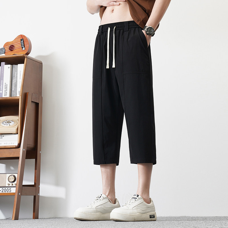 【新品】冰丝七分裤男夏季八分裤图片