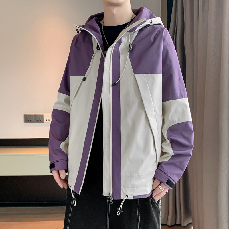 外套男春秋季新款潮流夹克痞帅气休闲褂子秋天上衣服潮牌冲锋风衣