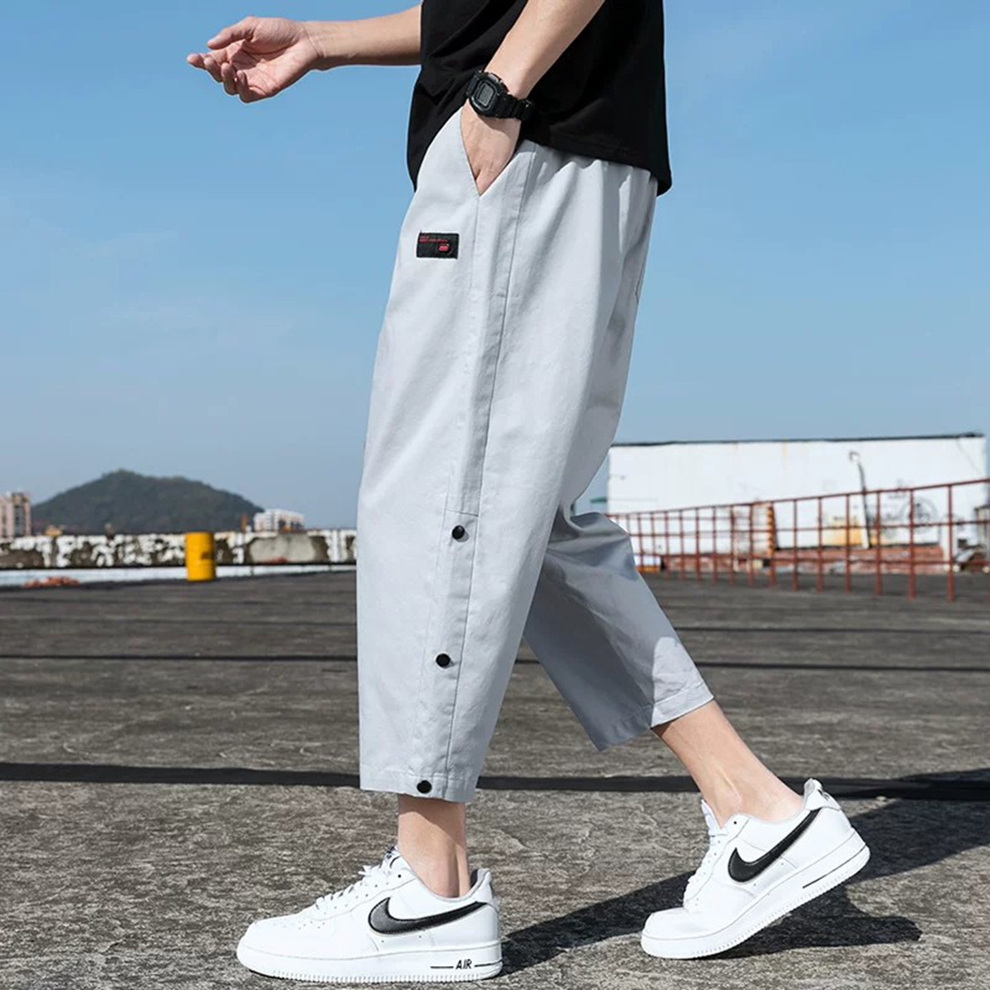 【新品】八分裤男夏季休闲九分裤图片